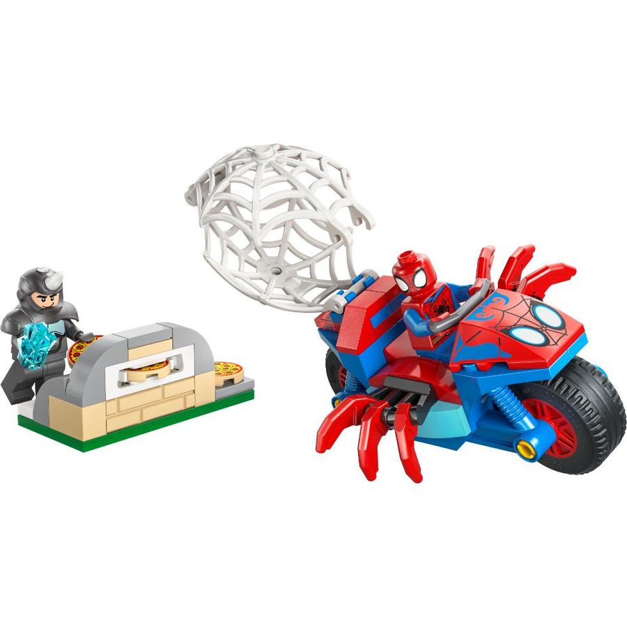 SPIDEY EN SU MOTO VS. RHINO