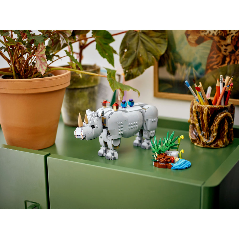 LEGO®Creator: Fauna Salvaje: Majestuoso Rinoceronte Con Aves (31171)_012