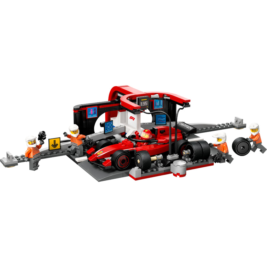 LEGO® City: Parada En Boxes De F1® Y Equipo De Mecánicos Con Coche Ferrari (60443)_002