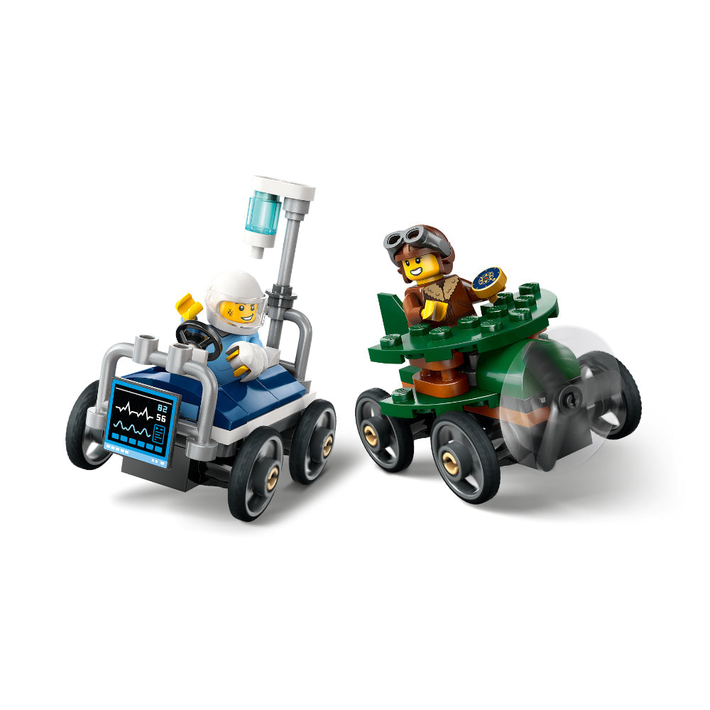 LEGO®City: Pack De Coches De Carreras: Avión Vs. Cama De Hospital (60459)_005