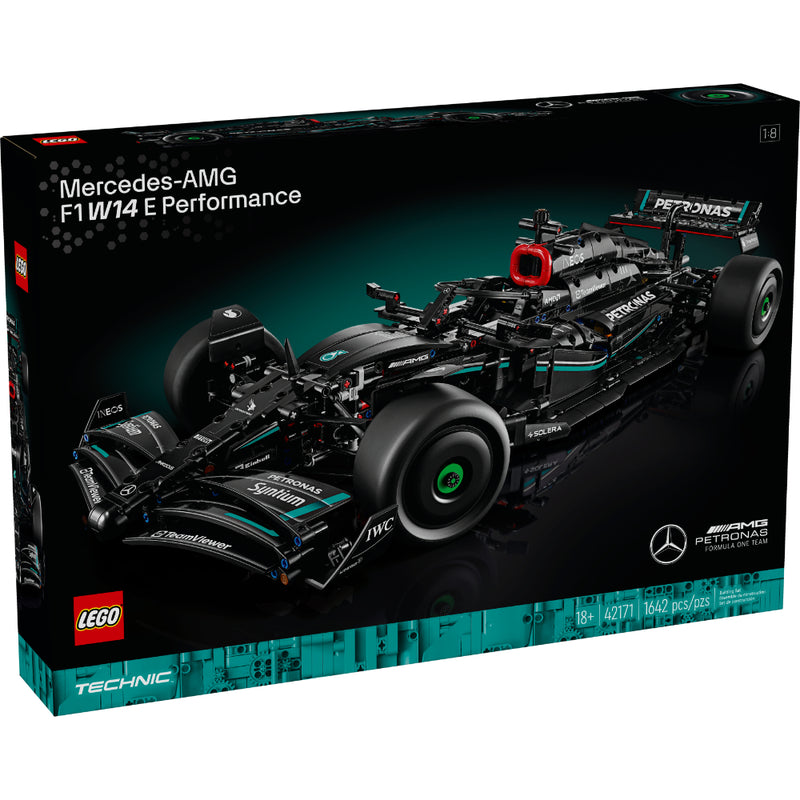 Maqueta LEGO Technic Mercedes-AMG F1 W14 2023 a escala 1:8 con alerón DRS y motor detallado