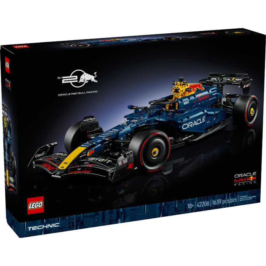 Maqueta LEGO Technic del coche Oracle Red Bull Racing RB20 F1 a escala 1:8 con detalles realistas