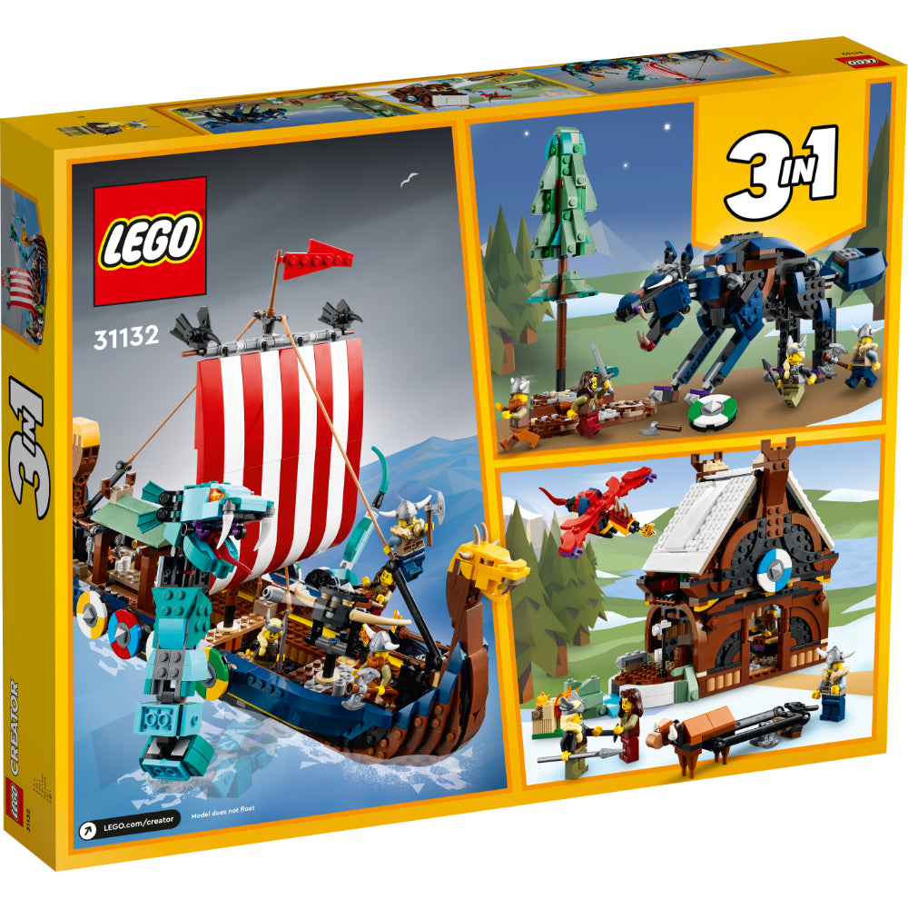 LEGO® Creator Barco Vikingo Y Serpiente Midgard (31132)