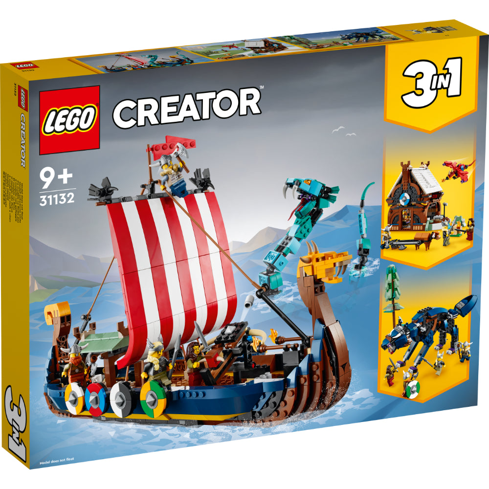 LEGO® Creator Barco Vikingo Y Serpiente Midgard (31132)