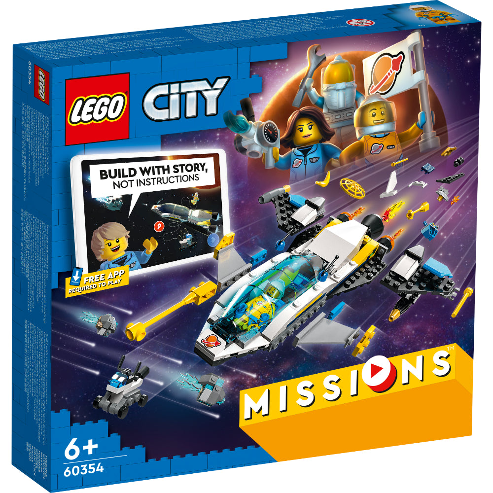 LEGO City Misiones de Exploración Espacial de Marte 60354 nave espacial con rover y minifiguras
