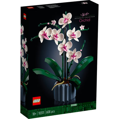 Relájate y disfruta de un proyecto de construcción consciente con el set LEGO® Orchid (10311). Crea tu propia orquídea con flores blancas y rosas, raíces aéreas y un elegante jarrón estriado azul. Personaliza tu exhibición girando tallos, flores y hojas para lograr el arreglo perfecto. Un regalo ideal para amantes de las plantas y la construcción.