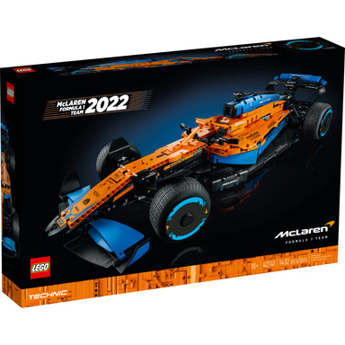 Maqueta LEGO Technic McLaren Formula 1 2022 con motor V6, suspensión y dirección realista