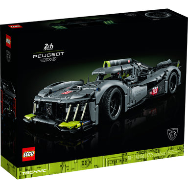 Maqueta LEGO Technic PEUGEOT 9X8 24H Le Mans a escala 1:10 con sistema híbrido y detalles luminiscentes
