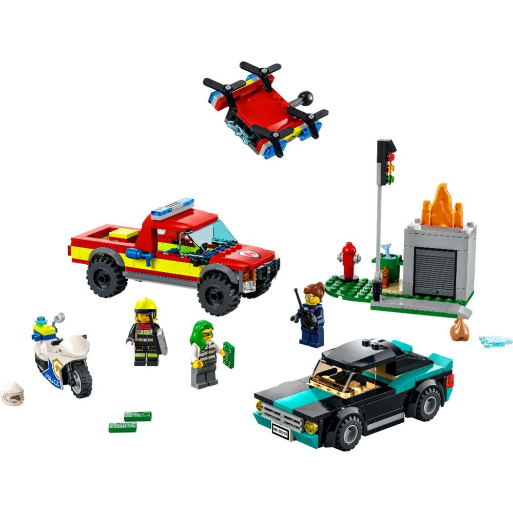 LEGO® City Rescate de Bomberos y Persecución Policial (60319)